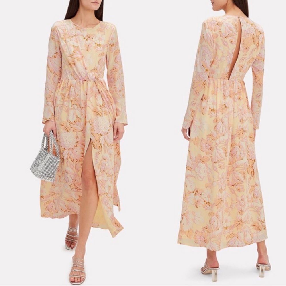 Stine Goya Brittany 100% silk maxi floral Dress